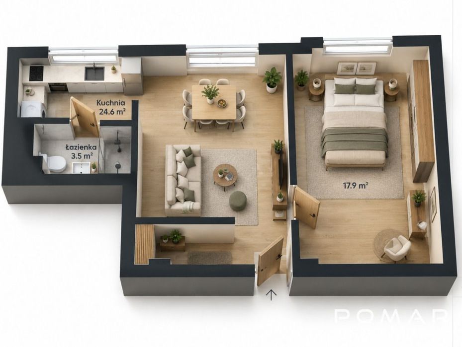 Nowa cena! Wyremontowane 2 pokoje w centrum Raciborza!