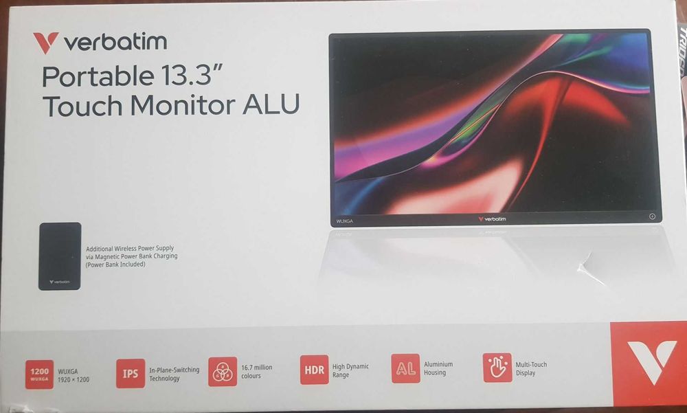 Monitor przenośny LCD Verbatim ALU 13,3 " 1920 x 1200 px IPS / PLS