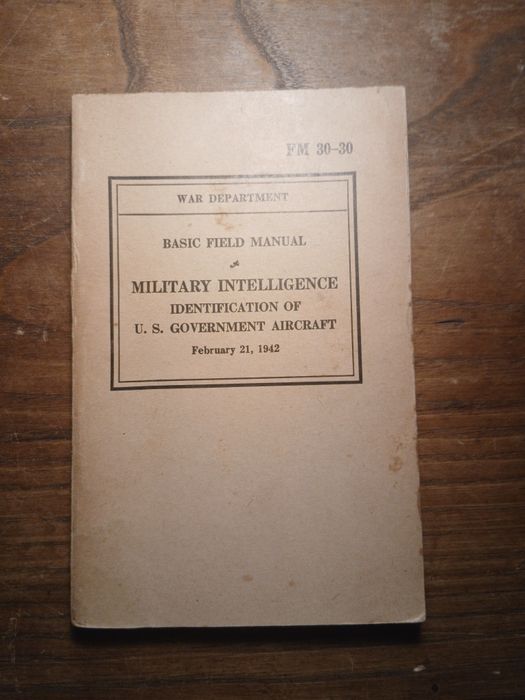 War Department-  Military Inteligence, Identification of U.S. Government Aircraft