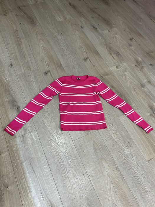 Рожевий смугастий светр Natural  S/M . Ідеальний стан .