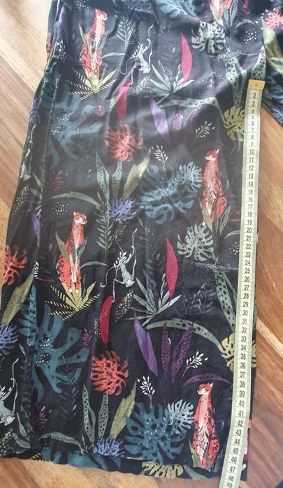 Damskie 7/8 spodnie medicine 34/36 czarno kolorowe