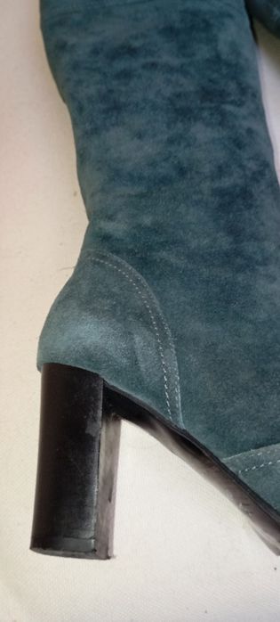 Botas camurça verde de cano alto Beoriginal