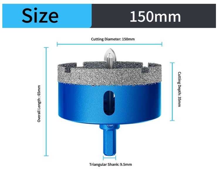 Teronbeta otwornica diamentowa do gresu średnica 150mm
