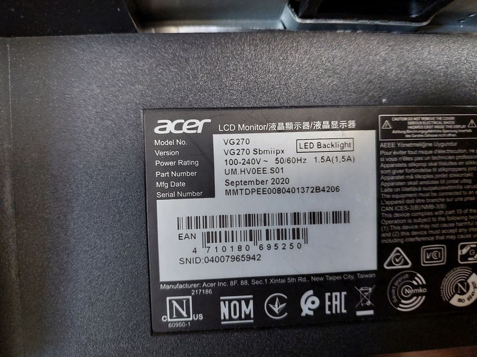 Acer nitro vg270