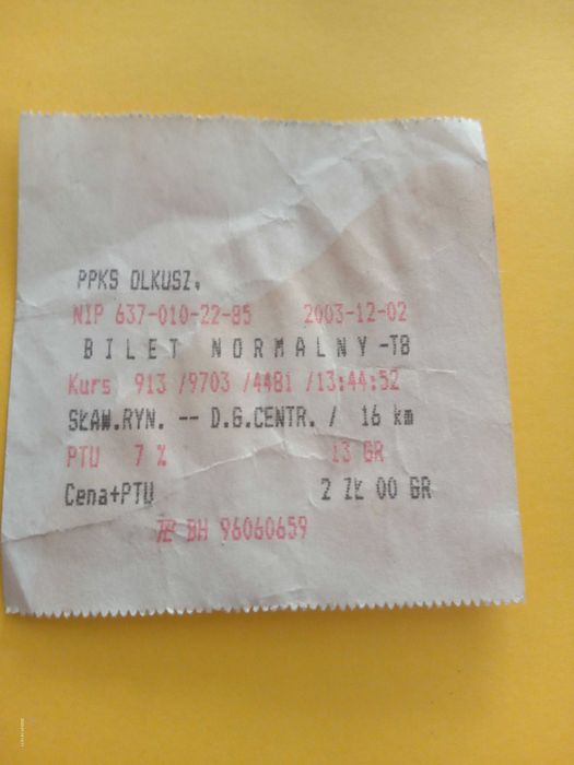 Sprzedam 3 szt. bilety PKP