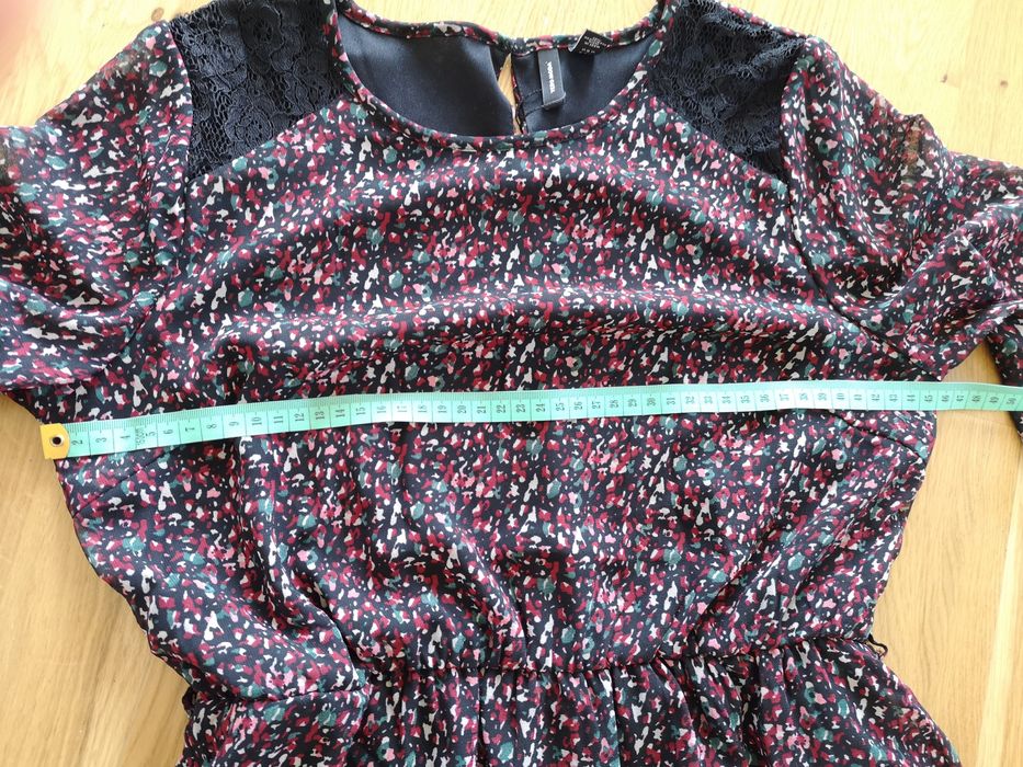 Sukienka zwiewna/długi rękaw /Vero Moda S /nowa