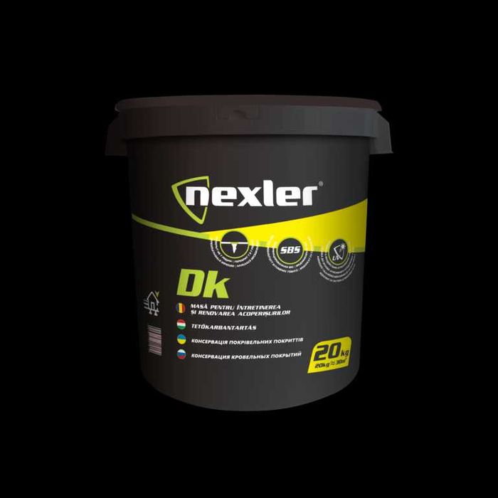 Мастика бітумно-каучукова, гідроізоляційна Nexler DK, 20 кг, розчинник