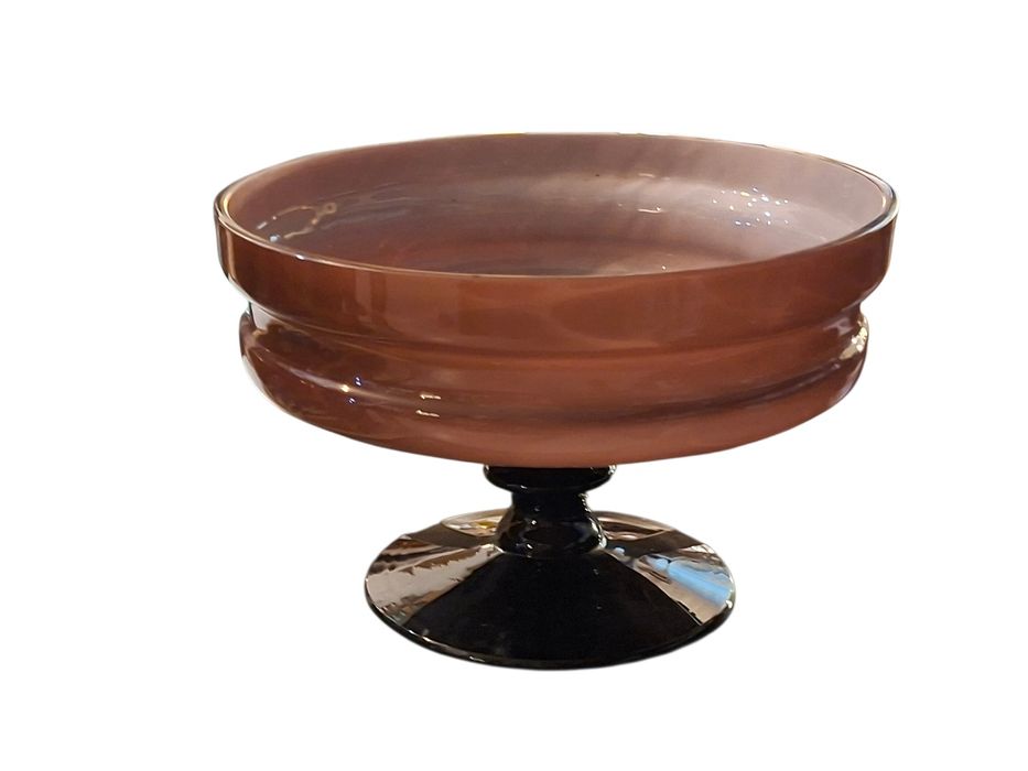 Fruteira antiga em vidro opalino