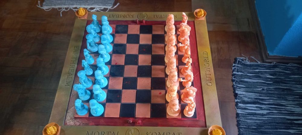Mesa de Xadrez de Mortal Kombat em impressão 3D