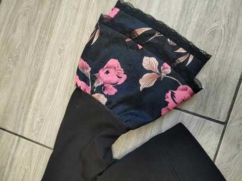 Marynarka/żakiet czarny z ozdobnymi rękawami