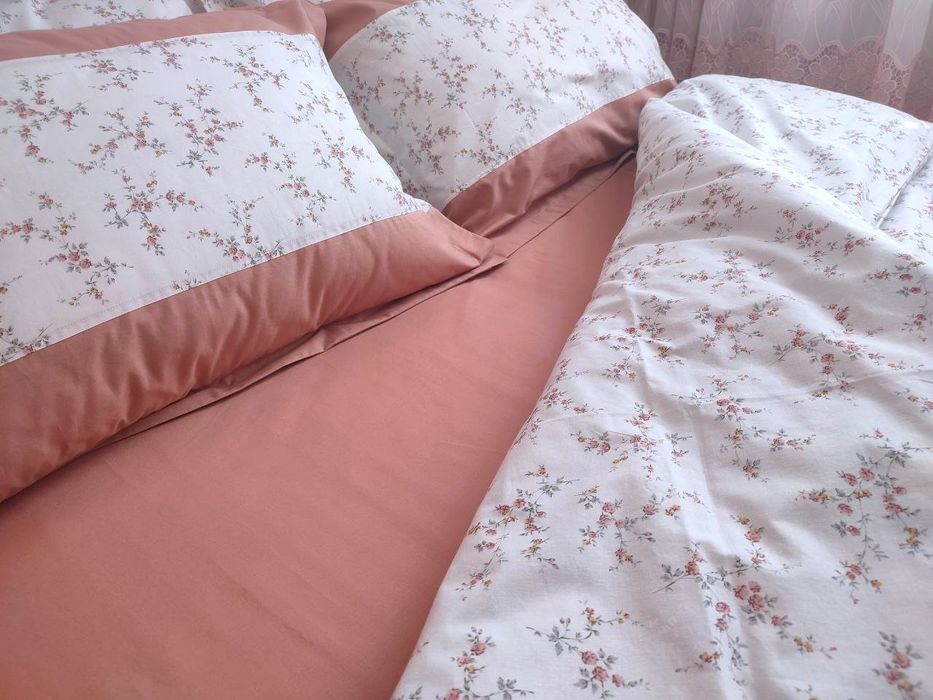 100% бавовна Двоспальна постільна білизна ранфорс