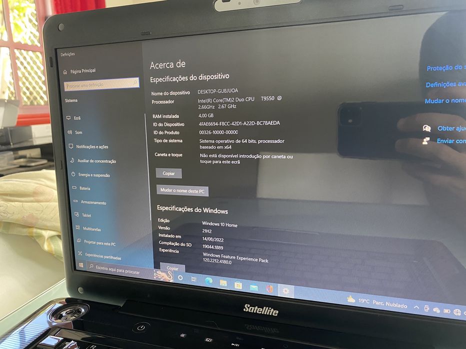 Computador Portatil Toshiba Satellite A350-22E