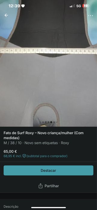 Fato de Surf Roxy – Novo criança/mulher (Ver Fotos para Detalhes)