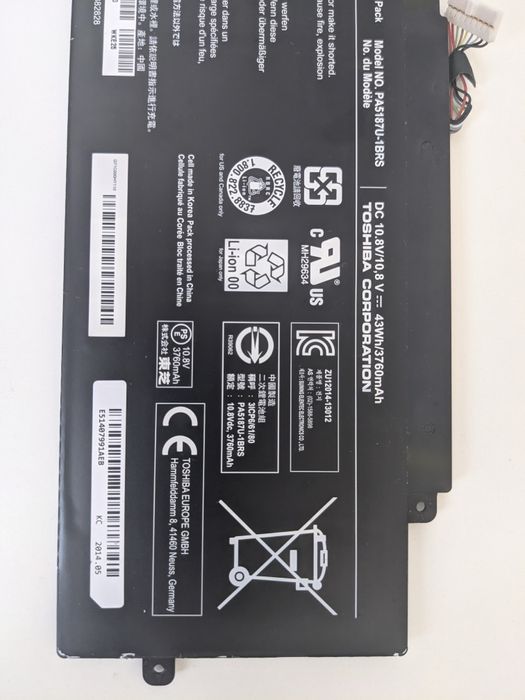 Оригінальна батарея PA5187U-1BRS Toshiba Click 2 L35W L35W-B3204