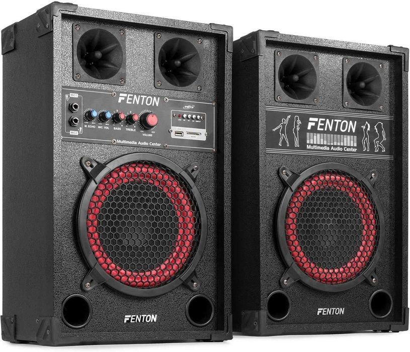 Комплект активних акустичних колонок +караоке Fenton SPB-8 400W USB/BT