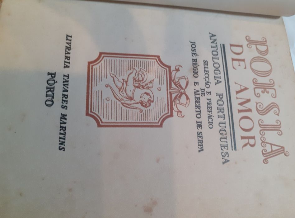 Livro antigo Antologia Portuguesa Poesia do Amor