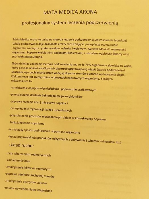 Mata medica arona - podczerwień