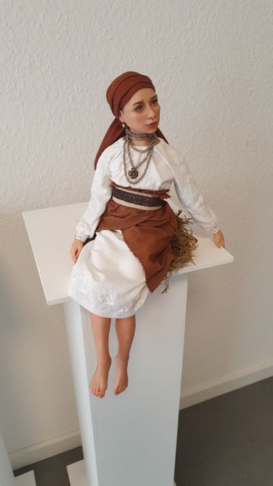 Авторська лялька з полімерної глини,  українська жінка