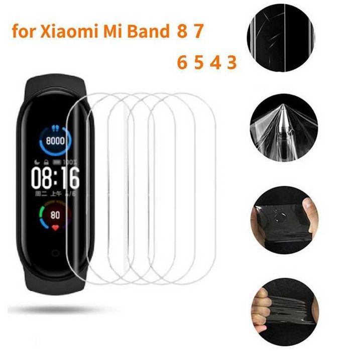 Гідрогелева плівка годинник 3шт\6шт Apple Watch Mi Band смарт-годинники