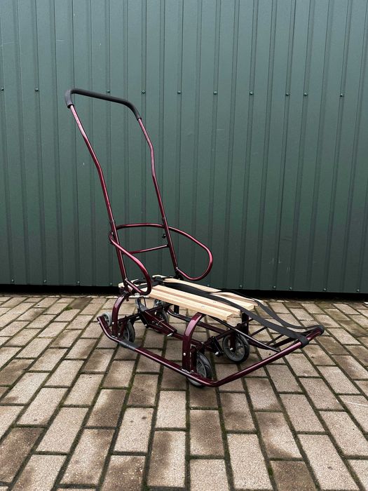 Санки на колесах "Патріот LUX" бордо