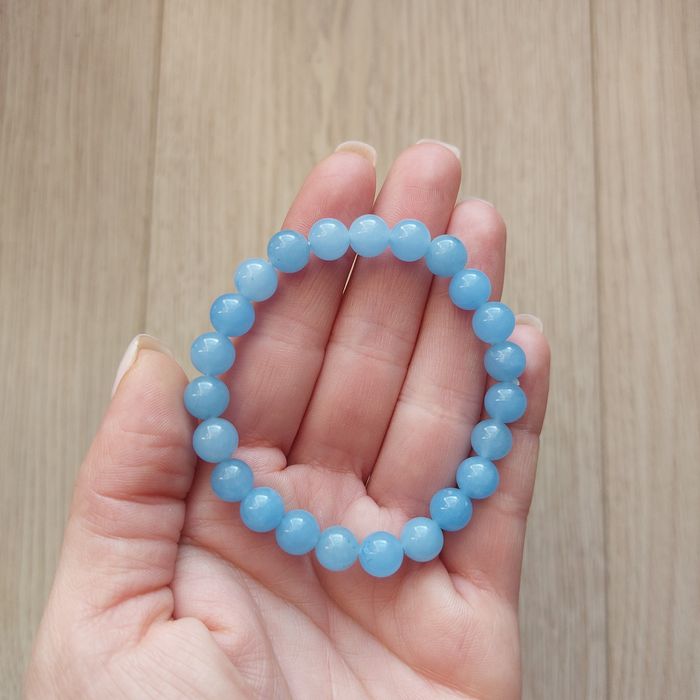 Błękitna bransoletka z akwamarynu
