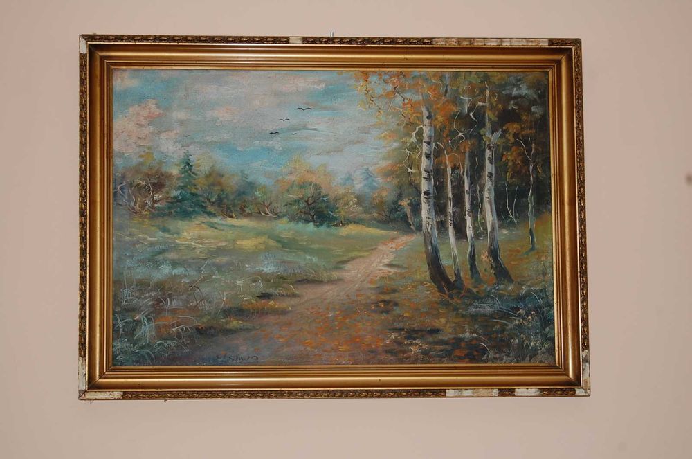 Stary obraz olejny na płótnie. sygnowany. 78 x 56 cm