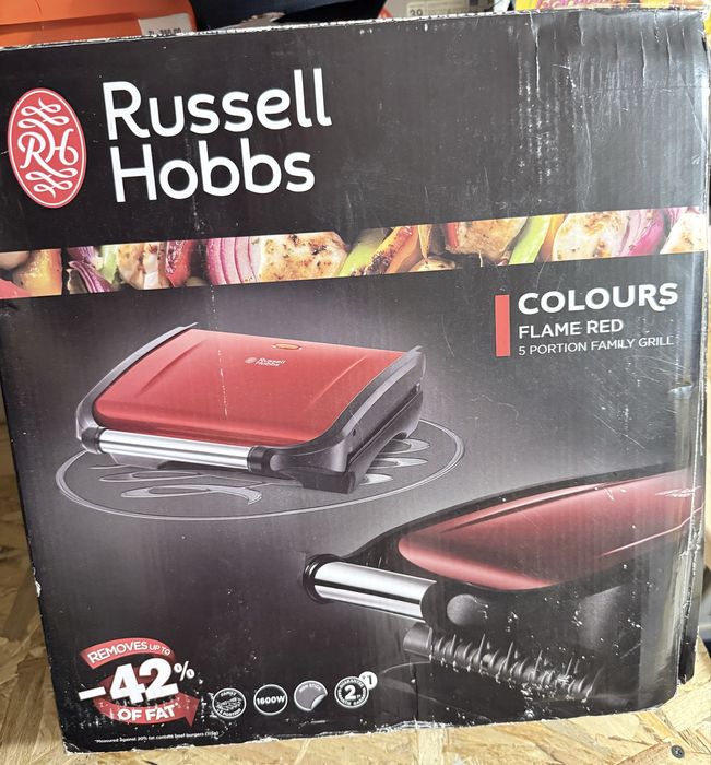 grill elektryczny Russell Hobbs Colours Flame Red