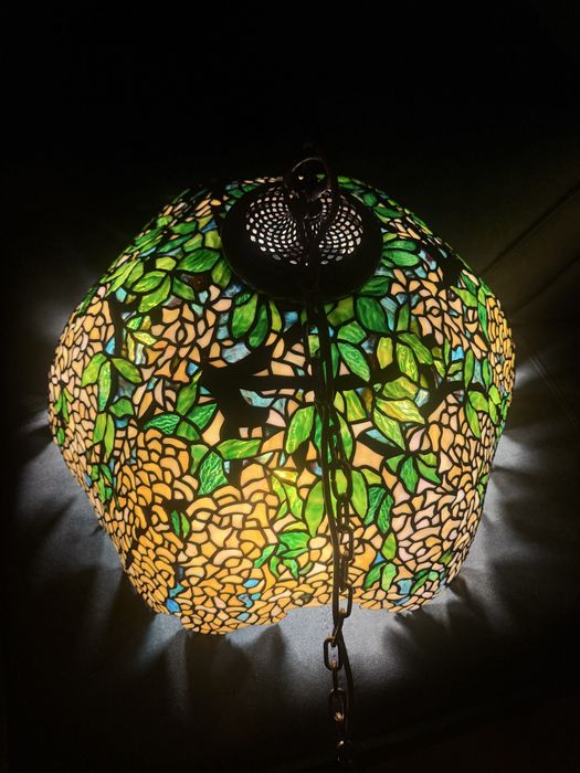 Wyjatkowa STARA Lampa WITRAŻOWA w stylu Tiffany – Ok. 3000 Elementow – Unikat