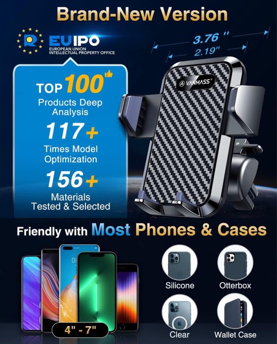 Vanmass samochodowy uchwyt na telefon komórkowy