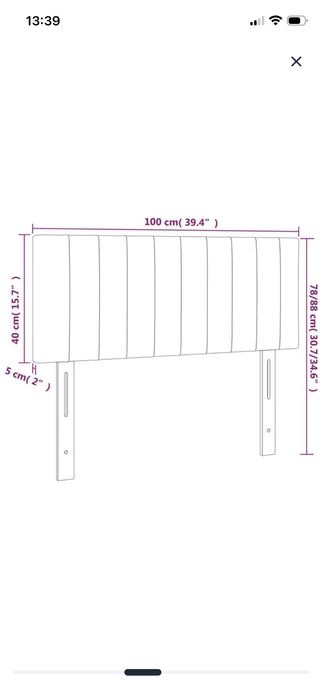 Cabeceira de cama, 2 peças