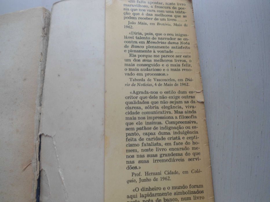 Memórias duma nota de banco de joaquim Paço d'Arcos