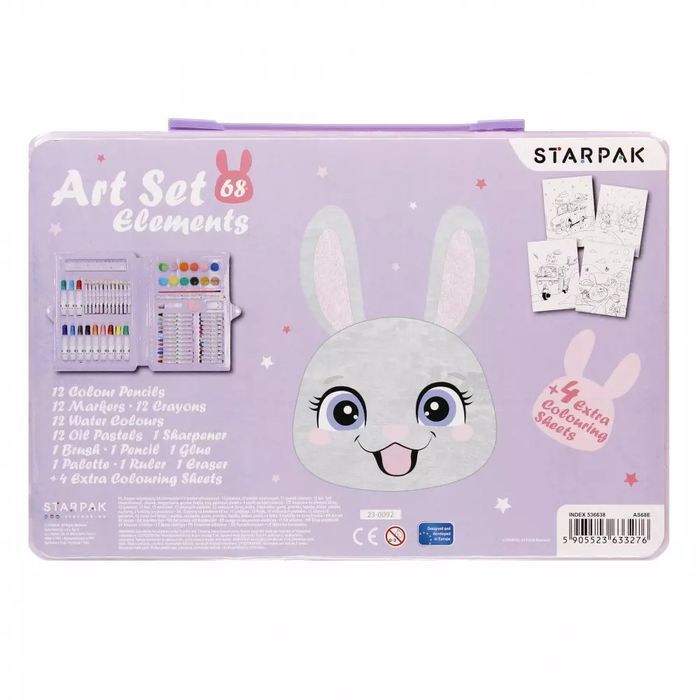 Zestaw Artystyczny 68 Elementów Rabbit Starpak 536638. Starpak