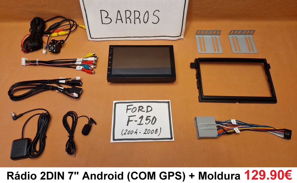 (NOVO) Rádio 2DIN • FORD F-150 (De 1997 a 2011) • Android GPS [4+64GB]