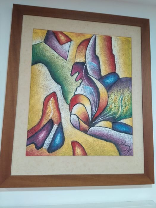 Pintura abstracta de relevos