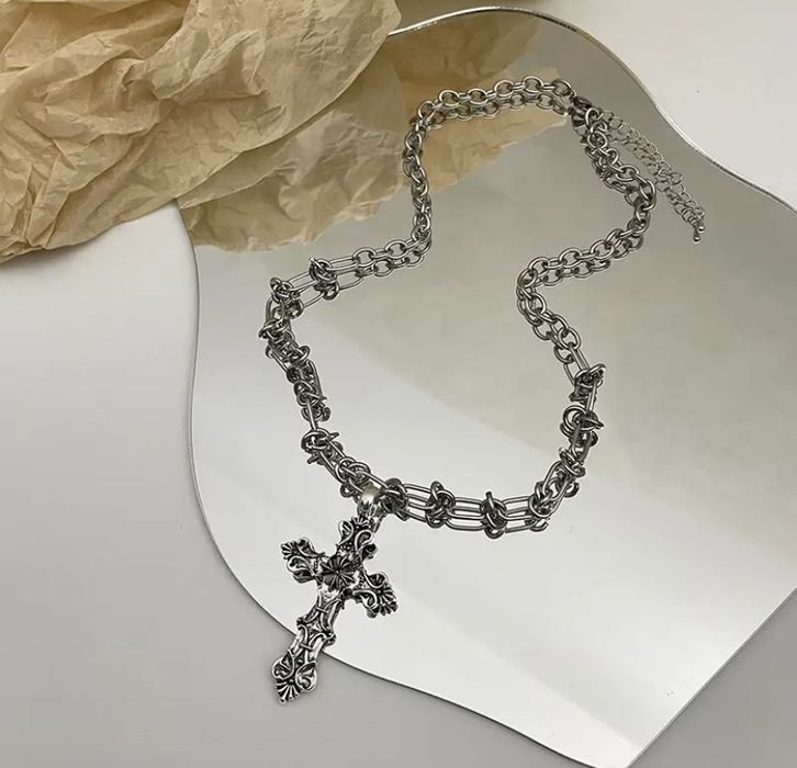 Новий чоловічий кулон хрестик, вінтажний хрестик, кулон хрест