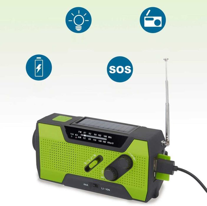SOLAR RADIO ! REWELACJA  SUPER powerbank 10000mah latarka sos kompas nowe hurt