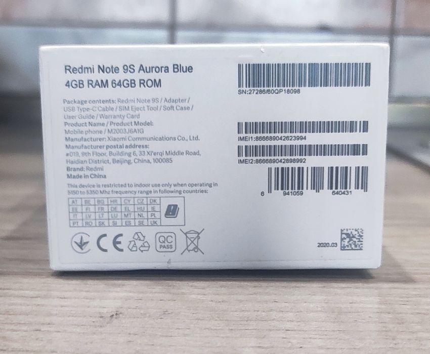 Продам Xiaomi redmi note 9s 4/64