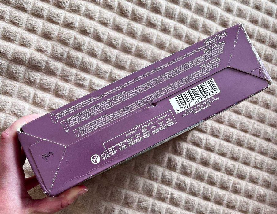Преміальний подарунковий набір Perlier Muschio Bianco/Білий мускус, made in Italy, входить пінка/гель для тіла, крем для тіла та крем для рук