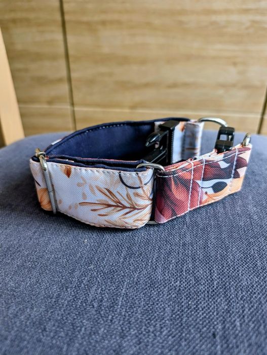 Obroża szeroka zatrzask liście