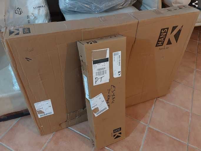 Mesa Hans K Sueco ZigZag NOVO Carvalho branco 120 x 75 x 75 CM