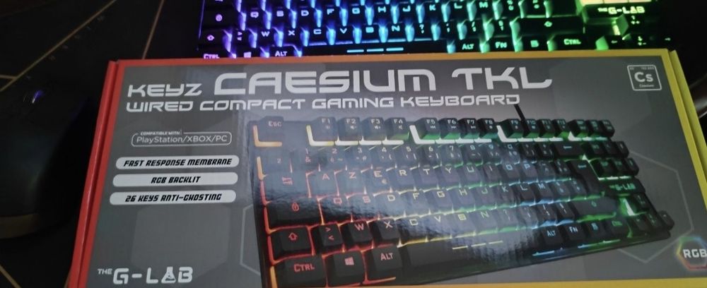 Ігрова  клавіатура AZERTY  G-Lab TKL RGB  Французька