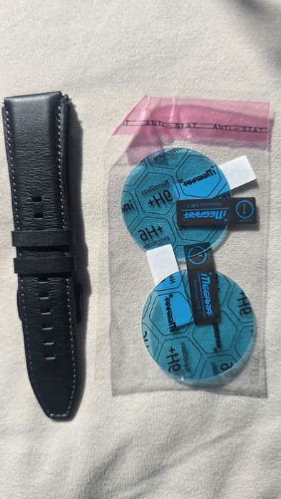 Skórzany pasek do Xiaomi Watch 22mm , 2x szkło 42mm gratis!!