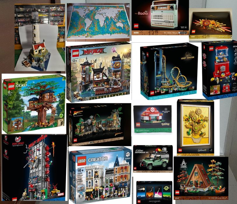 Lego Grande Coleção que inclui usados e selados