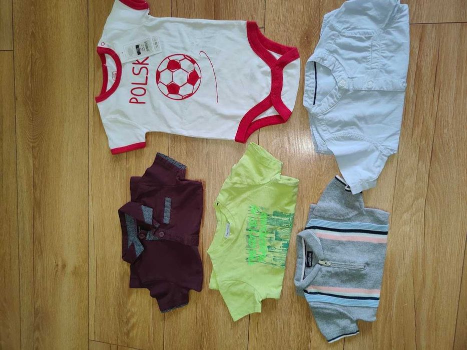 paczka t-shirtów dla chłopaka body Polska 74 cm Cool Club