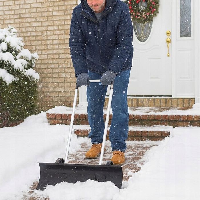 Pług Łopata Do Śniegu 95cm Odśnieżarka Zgarniacz Odśnieżacz Na Kołach