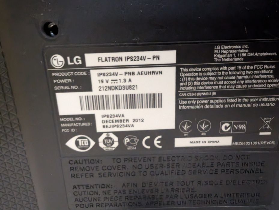 Monitor LG IPS234V