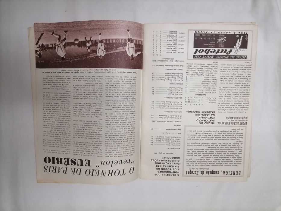 HISTÓRICA Revista de 1961 BENFICA Campeão Europeu 60/61 Ag. Port. Revistas