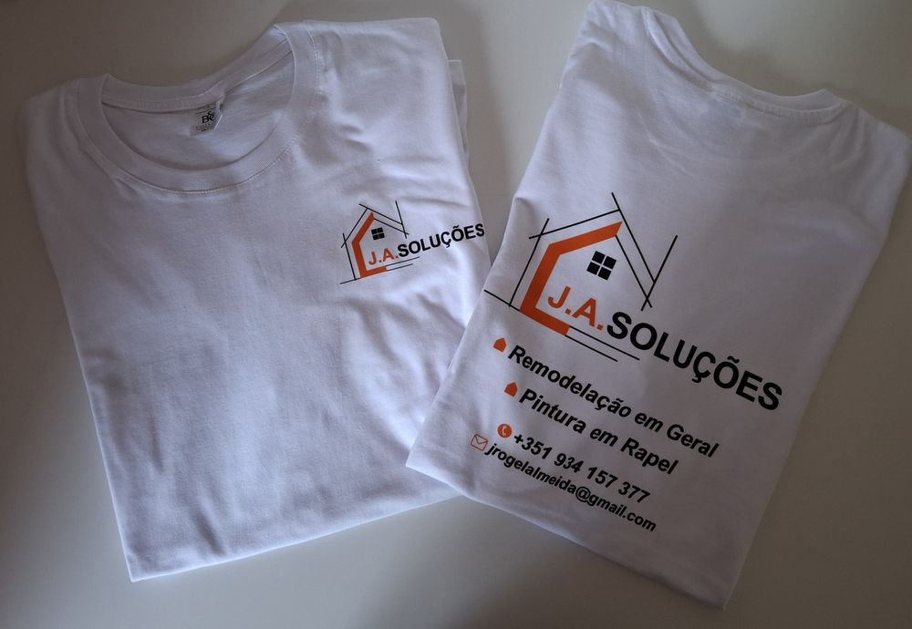T-shirts personalizadas para empresas ou particulares com a sua marca