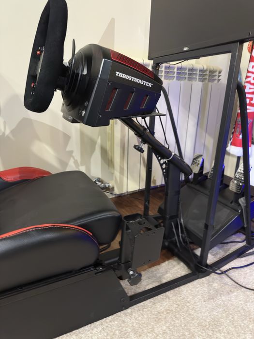 Volante thrustmaster + cadeira + monitor
