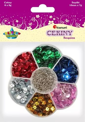 Ozdoba Dekoracyjna Cekiny 6X40G 339502 Pbh. Nowy Produkt
